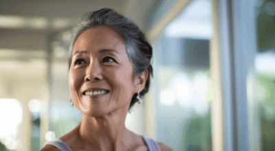 Preventative Botox helps maintain a youthful look in aging women with minimal visible wrinkles.
